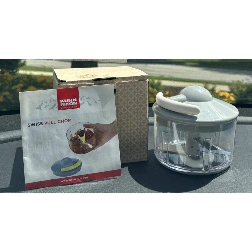 Kuhn Rikon 2-Cup Pull & Chop Food Chopper SwizzProzzz GREY